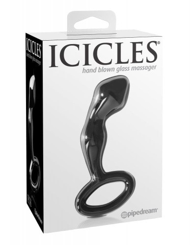 Pipedream Icicles No.46 - массажер простаты, 8х2.5 см (прозрачный)