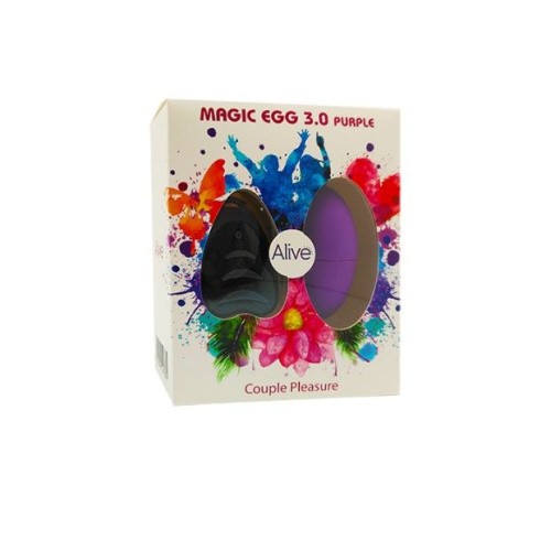 Alive Magic Egg 3.0 потужне віброяйце з дистанційним пультом управління, 7.3х3. 6 см (фіолетовий)