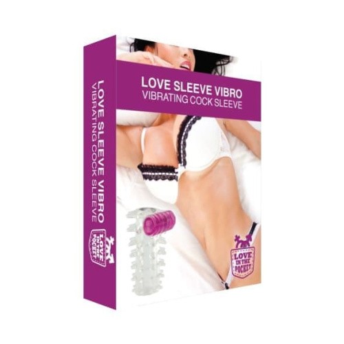 Love in the Pocket Love Sleeve Vibrating - вибронасадка, 7х2 см (прозрачный) - sex-shop.ua