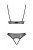 Passion Christa Set - Комплект: браллет с ажурным лифом и открытыми трусиками, S/M (чёрный) - sex-shop.ua