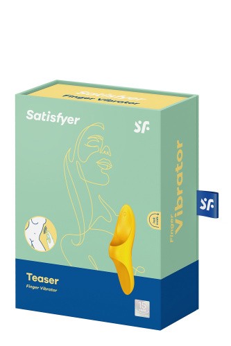 Satisfyer Teaser - Вибратор на палец, 12х3.5 см (жёлтый) - sex-shop.ua
