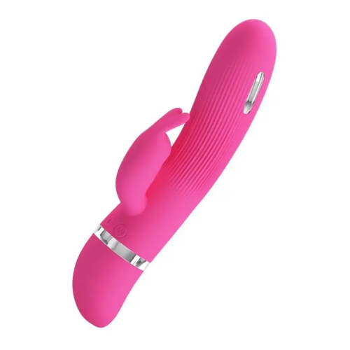 LyBaile Pretty Love Ingram Vibrator - Вібратор-кролик з електростимуляцією, 19.2х3.5 см (рожевий) - купити в Україні | Секс шоп SEX-SHOP.ua