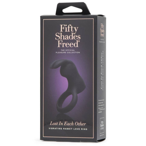 Fifty Shades Freed Lost in Each Other - виброкольцо с зайчиком, 7.6х3.1 см (фиолетовый) - sex-shop.ua