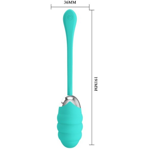 LyBaile Pretty Love Franklin Vibrating Egg Mint - Виброяйцо из силикона, 19.1х3.6 см (мятный)
