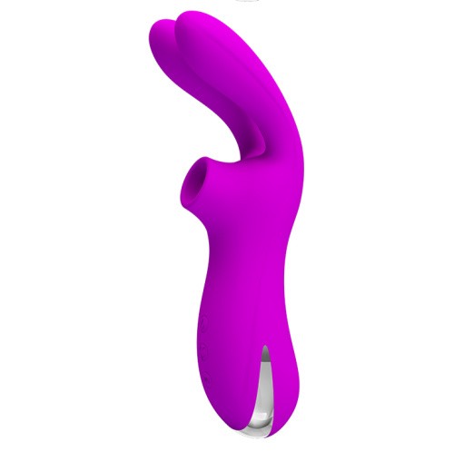 Pretty Love Ralap Vibrator + Suction Purple - Симулятор орального секса для женщин, 16.2х3.7 см (фиолетовый)