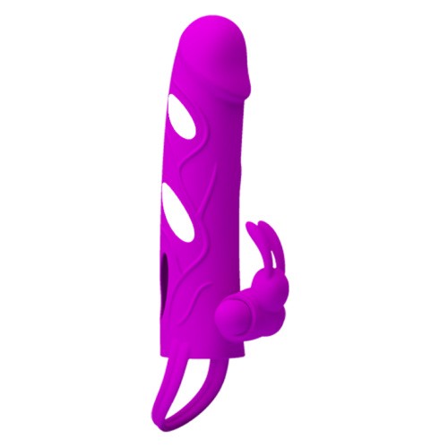 Pretty Love 5,5 "Vibrating Penis Sleeve Purple - Насадка на пенис, 14 см (фиолетовый)