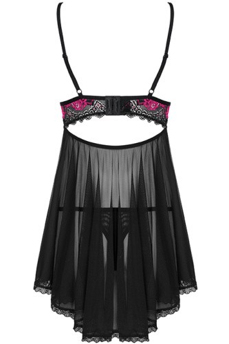 Obsessive Tulia babydoll - сексуальний бебі дол, S/M (чорний) - купити в Україні | Секс шоп SEX-SHOP.ua