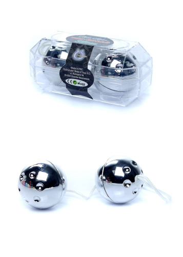 Duo-Balls Silver - Вагінальні кульки, 3,5 см (сріблястий)
