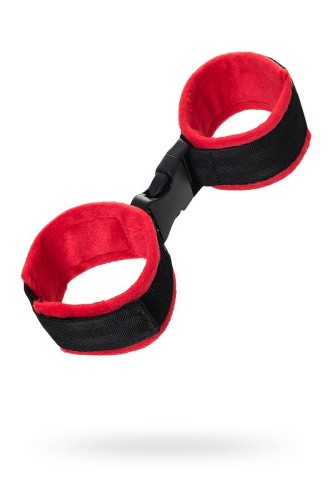 Anonymo Handcuffs Velour - мягкие наручники, (красные) - sex-shop.ua
