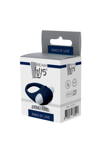 Dream Toys Rings Of Love Stimu Ring - Виброкольцо, 5,5х3,5 см (синий)