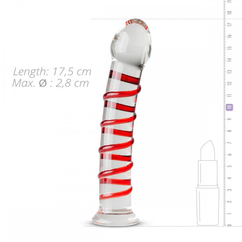 Gildo Glass Dildo No. 15 скляний дилдо, 17.5х2.8 см