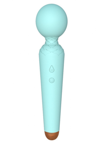 Rechargeable Power Wand - Вибратор-микрофон, 19,5 см (голубой)