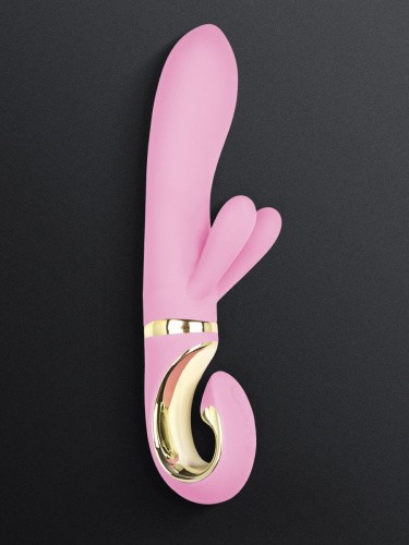 Gvibe Grabbit - вібратор-кролик з трьома моторчиками, 18х3.5 см (рожевий)