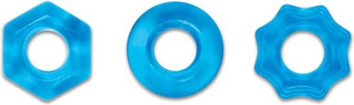 Ns Novelties Renegade Chubbies Rings - Набір ерекційних кілець (блакитний)