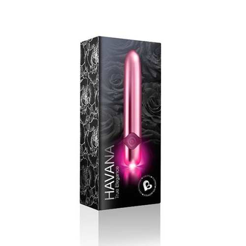 Rocks Off Havana Lilac - Мощный вибратор с цветной LED-подсветкой, 14.5х2.5 см - sex-shop.ua