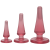 Doc Johnson Crystal Jellies Anal - Clear - набір анальних пробок, макс діаметр від 2 см до 4 см (рожевий)