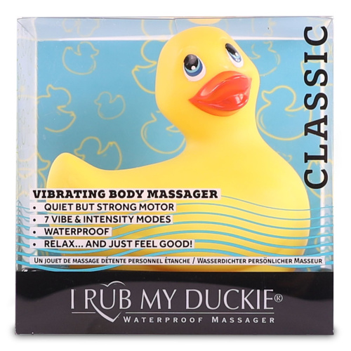 Big Teaze Toys I Rub My Duckie Classic v2.0 - Вибромассажер уточка скромняжка, 9 см (желтый)
