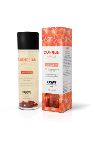 EXSENS Carnelian Apricot - Натуральное массажное масло (бодрящее с сердоликом) 100 мл