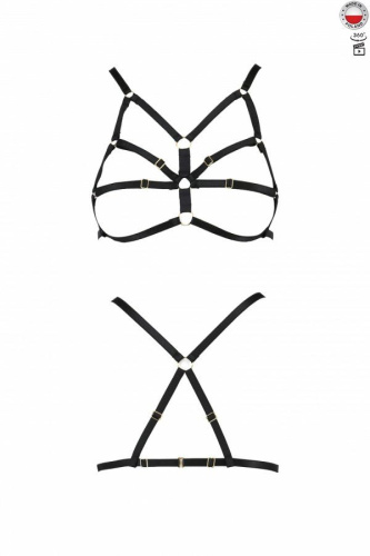 Passion Exclusive Armanda Bra - Бюстгальтер-стрепы, S/M (черный)