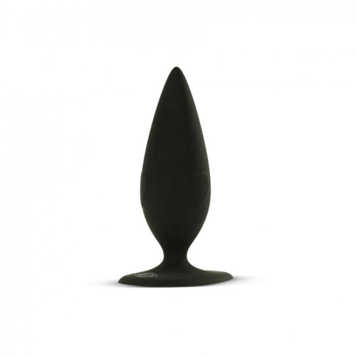 Minx Miss V Heartbreaker Velvet Black - Силиконовая анальная пробка, 9,5х3,1 см (чёрный) - sex-shop.ua
