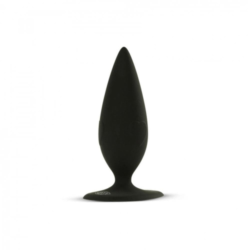 Minx Miss V Heartbreaker Velvet Black - Силиконовая анальная пробка, 9,5х3,1 см (чёрный)