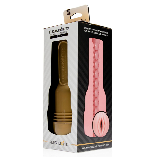 Fleshlight GO STU - Мастурбатор вагина для тренировки выносливости, 24.5 см (розовый)