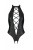 Passion Nancy Body боди из эко-кожи с имитацией шнуровки и открытым доступом, S/M (чёрный)