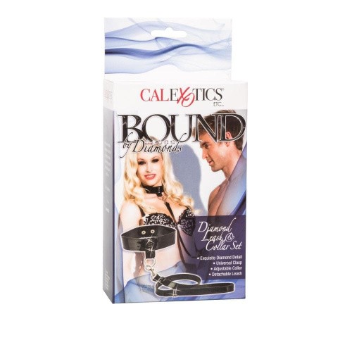 CalExotics Diamond Leash and Collar Set - ошейник с поводком
