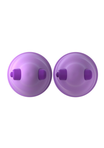 Pipedream Vibrating Nipple Suck Hers - Виброприсоски-стимуляторы на соски, 5 см (фиолетовый) - sex-shop.ua