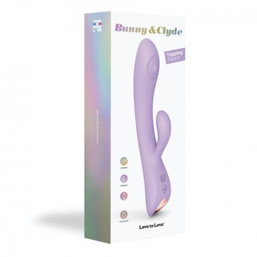 Love To Love Bunny & Clyde viva-mauve - Вибратор-кролик, 12х3.3 см (сиреневый)
