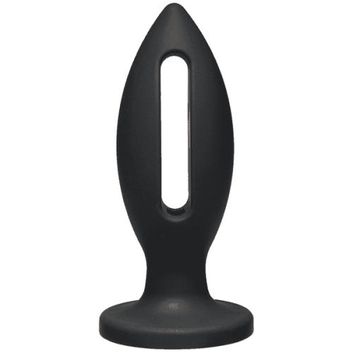 Doc Johnson Kink Lube Luge Premium Silicone Plug 5" - силиконовая анальная пробка, 12,7х4,8 см (черный) - sex-shop.ua