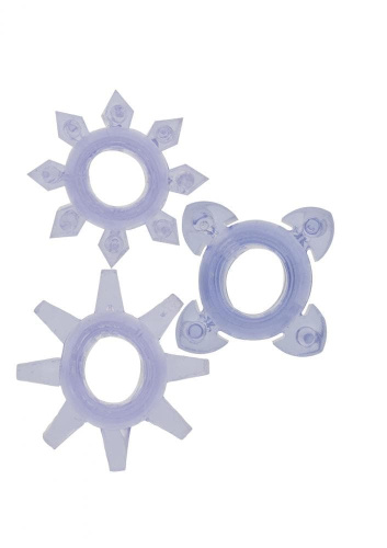 Tickle C-rings Purple - Набор эрекционных колец, 3 см (3 шт) - sex-shop.ua