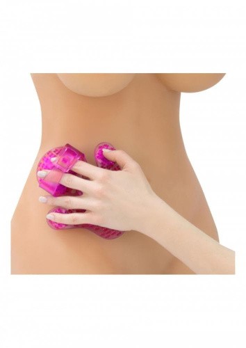 Simple & True Roller Balls Massager - Рукавичка для масажу, 14х11 см (рожевий)