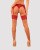 Obsessive Lacelove stockings - сексуальные чулки с кружевом, XS/S (красный)