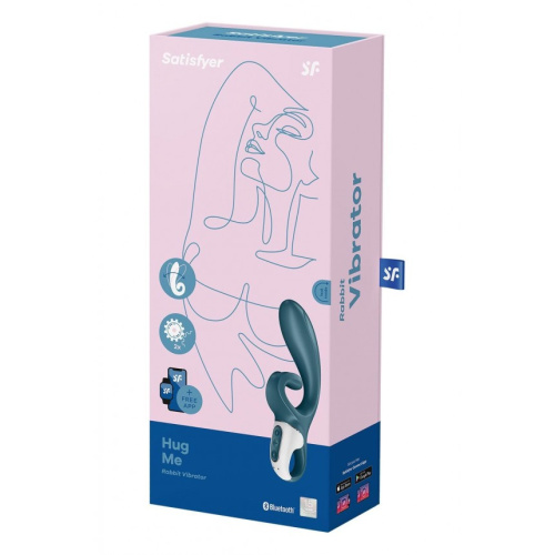 Satisfyer Hug Me - Ніжний вібратор-кролик, 21 см (сірий) - купити в Україні | Секс шоп SEX-SHOP.ua