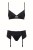 Obsessive Gretia set - еротичний комплект бюстгальтер, стрінги та пояс для панчіх, L/XL (чорний) - купити в Україні | Секс шоп SEX-SHOP.ua