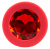 Orion Colorful Joy Jewel Red Plug Small - силиконовая анальная пробка с кристаллом, 7.2х2.7 см (красная) - sex-shop.ua
