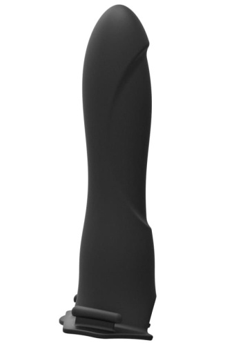 Doc Johnson Body Extensions - Be In Charge - Страпон унісекс з вібрацією, 19х4.5 см (чорний) - купити в Україні | Секс шоп SEX-SHOP.ua