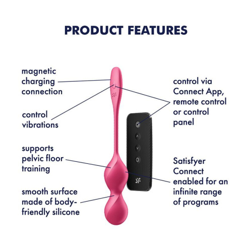 Вагинальные шарики Satisfyer Love Birds 2 Connect App