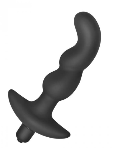 Master Series Onyx Vibrating Silicone Anal Plug-масажер простати, 11, 4х3, 4 см - купити в Україні | Секс шоп SEX-SHOP.ua