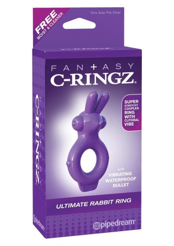 Pipedream Ultimate Rabbit Ring - виброкольцо, 9х2.5 см (фиолетовый)