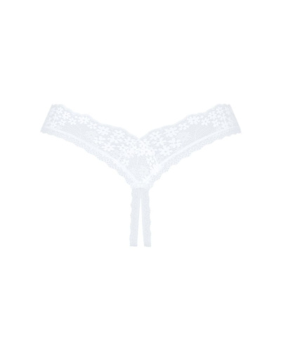 Obsessive Heavenlly crotchless thong - эротические стринги с открытой промежностью, XL/2XL (белый) - sex-shop.ua