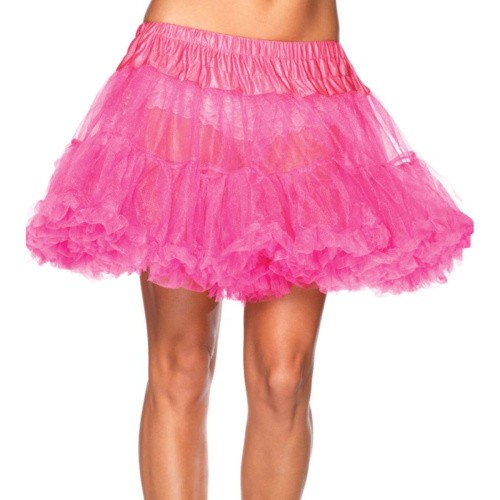 Leg Avenue Petticoat - Многослойная атласная юбка, One Size (розовый) - sex-shop.ua