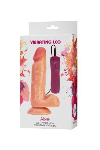Alive Leo - фаллоимитатор с вибрацией, 17х3.8 см - sex-shop.ua