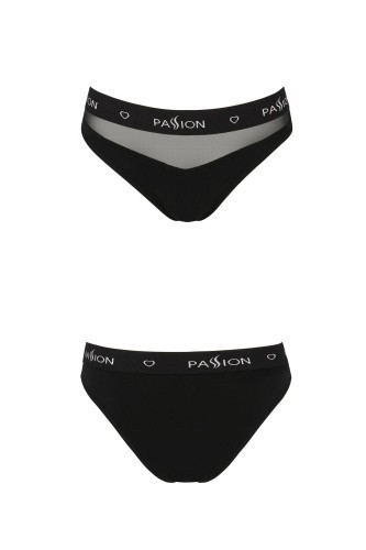 Passion PS006 panties трусики с прозрачной вставкой, XL (чёрный) - sex-shop.ua