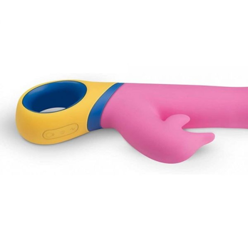 PMV20 Copy Dolphin Vibrator - вибратор кролик с ротацией, 11.5х3.6 см (разноцветный) - sex-shop.ua