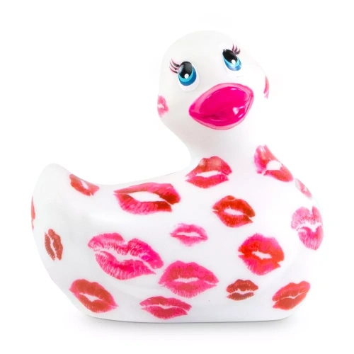 Big Teaze Toys I Rub My Duckie Romance 2.0 -  вибратор уточка, 9 см (белый с красным)