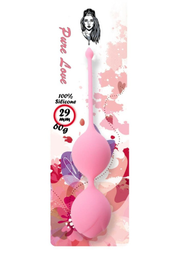 Boss Silicone Kegel Balls Pink - Вагинальные шарики, 16,5х2,9 см (розовый) - sex-shop.ua