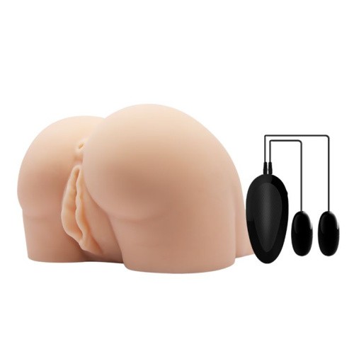 Crazy Bull Masturbator Vagina and Ass Vibrating Flesh - Мастурбатор вагина и анус с вибрацией, 16 см (телесный) - sex-shop.ua