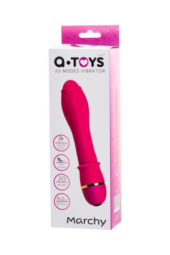 Toyfa A-Toys Marchy  - Силиконовый вибратор с 20 режимами вибрации, 16.6х3.5 см
